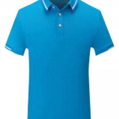 SKP026 Manufacturing short-sleeved POLO shirt Fashion design color collar POLO shirt POLO shirt center front view